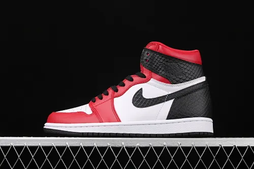 All categories Air Jordan Jordan series basketball shoes Air Jordan 1 High X version Air Jordan 1 WMNS "Satin Snake" AJ1 Joe 1 snake pattern Chicago CD0461-601